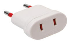 ADAPTADOR 2 POLOS SALIDA AMERICANA - 6 UNIDADES