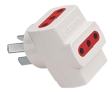 ADAPTADOR POLARIZADA ESTANDAR CON 3 SALIDAS 3 EN LÍNEA - 6 UNIDADES