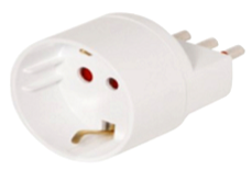 ADAPTADOR 3 EN LÍNEA CON SALIDA SCHUKO - 6 UNIDADES
