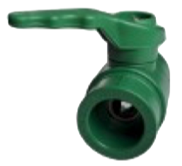 VÁLVULA DE CORTE ESFÉRICA VOLANTE PLÁSTICO 32 mm