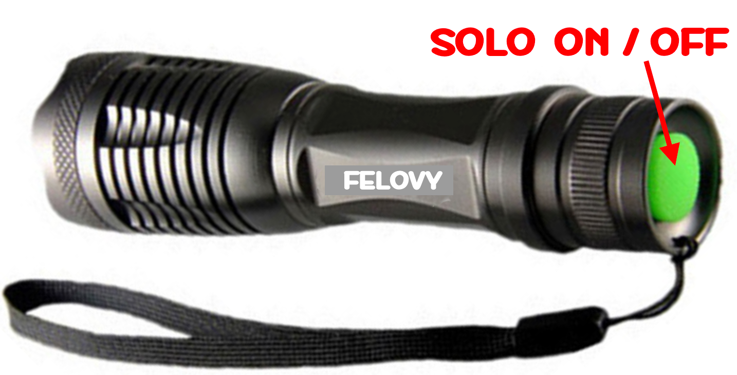 LINTERNA TÁCTICA RECARGABLE - SOLO ON/OFF