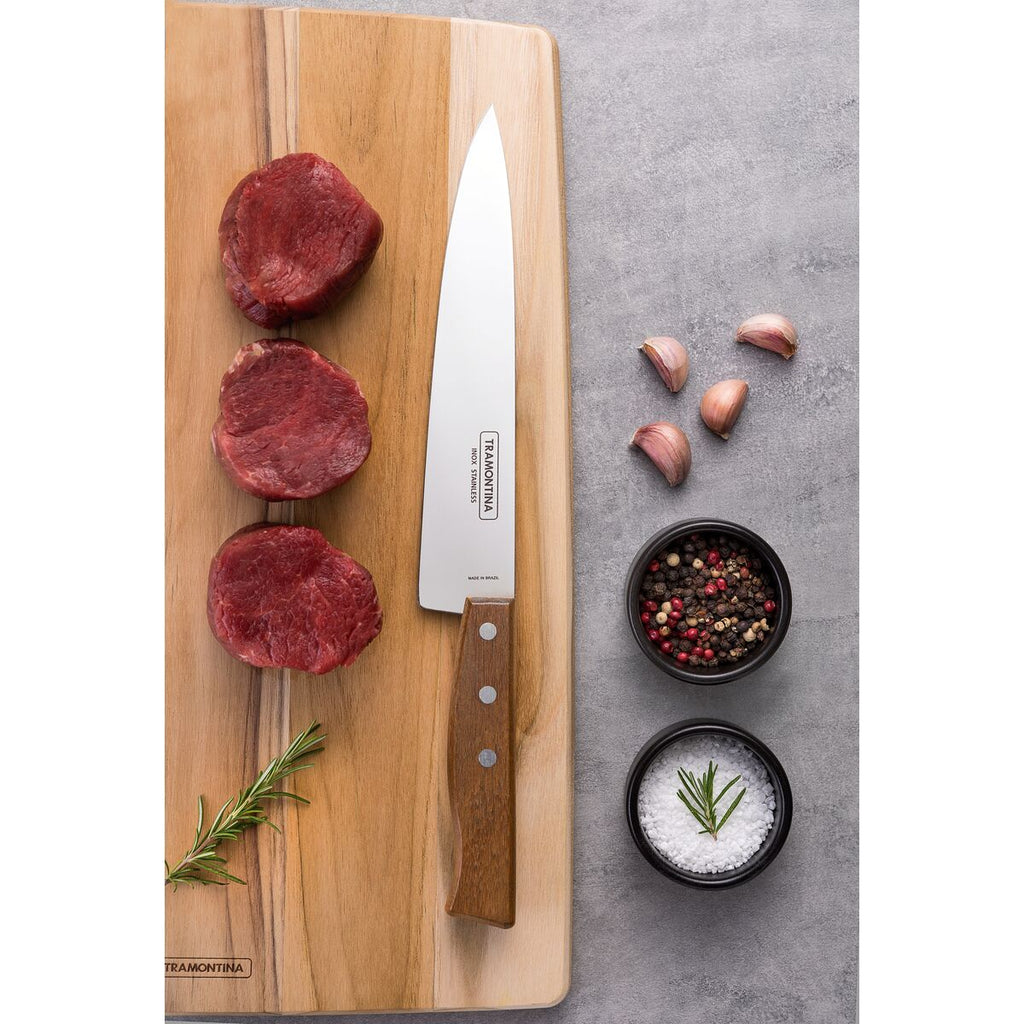 CUCHILLO MANGO DE MADERA 8"