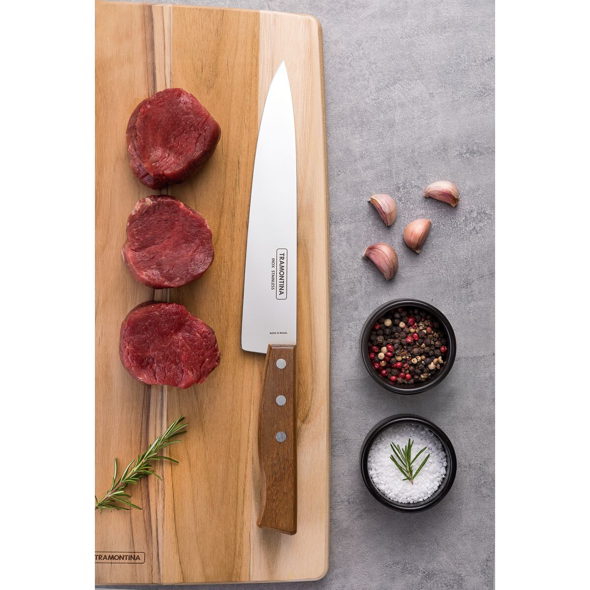 CUCHILLO MANGO DE MADERA 9"