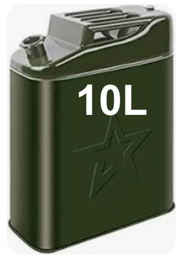 BIDÓN PARA NAFTA METÁLICO 10 lts.
