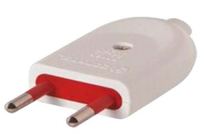 FICHA CONATEL - 2 POLOS - BLANCA - 6 UNIDADES