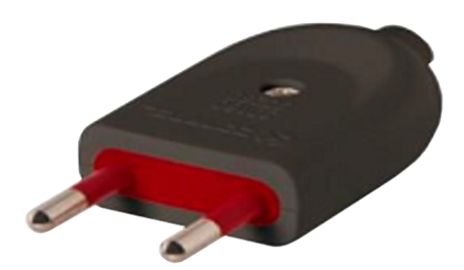 FICHA CONATEL - 2 POLOS - NEGRA - 6 UNIDADES