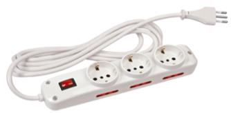 ALARGUE - 3 mts.- schuko x3 + 3 en línea x6