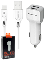 CARGADOR PARA AUTO DOBLE PUERTO USB