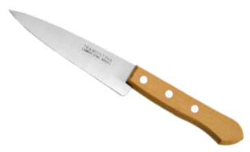 CUCHILLO MANGO DE MADERA AMARILLO 10"
