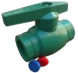 VÁLVULA DE CORTE ESFÉRICA VOLANTE PLÁSTICO 20 mm