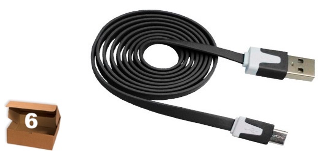 CABLE USB A MICRO USB - 6 UNIDADES
