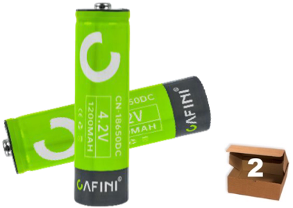 BATERÍA 18650 RECARGABLE -CAFINI 3000 mAh - 2 UNIDADES