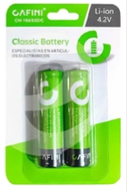 BATERÍA 18650 RECARGABLE -CAFINI 3000 mAh - 2 UNIDADES