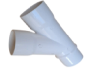 RAMAL Y PVC 45º M/H - 50 mm- 25 unidades