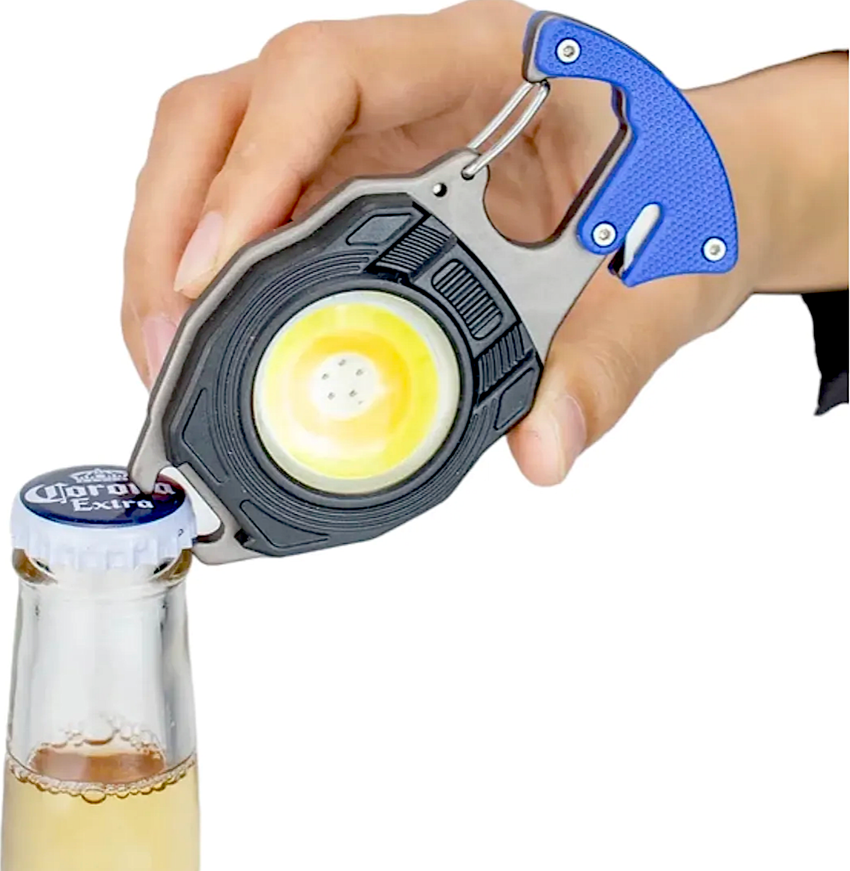 LINTERNA LLAVERO DESTAPADOR - RECARGABLE - 6 UNIDADES