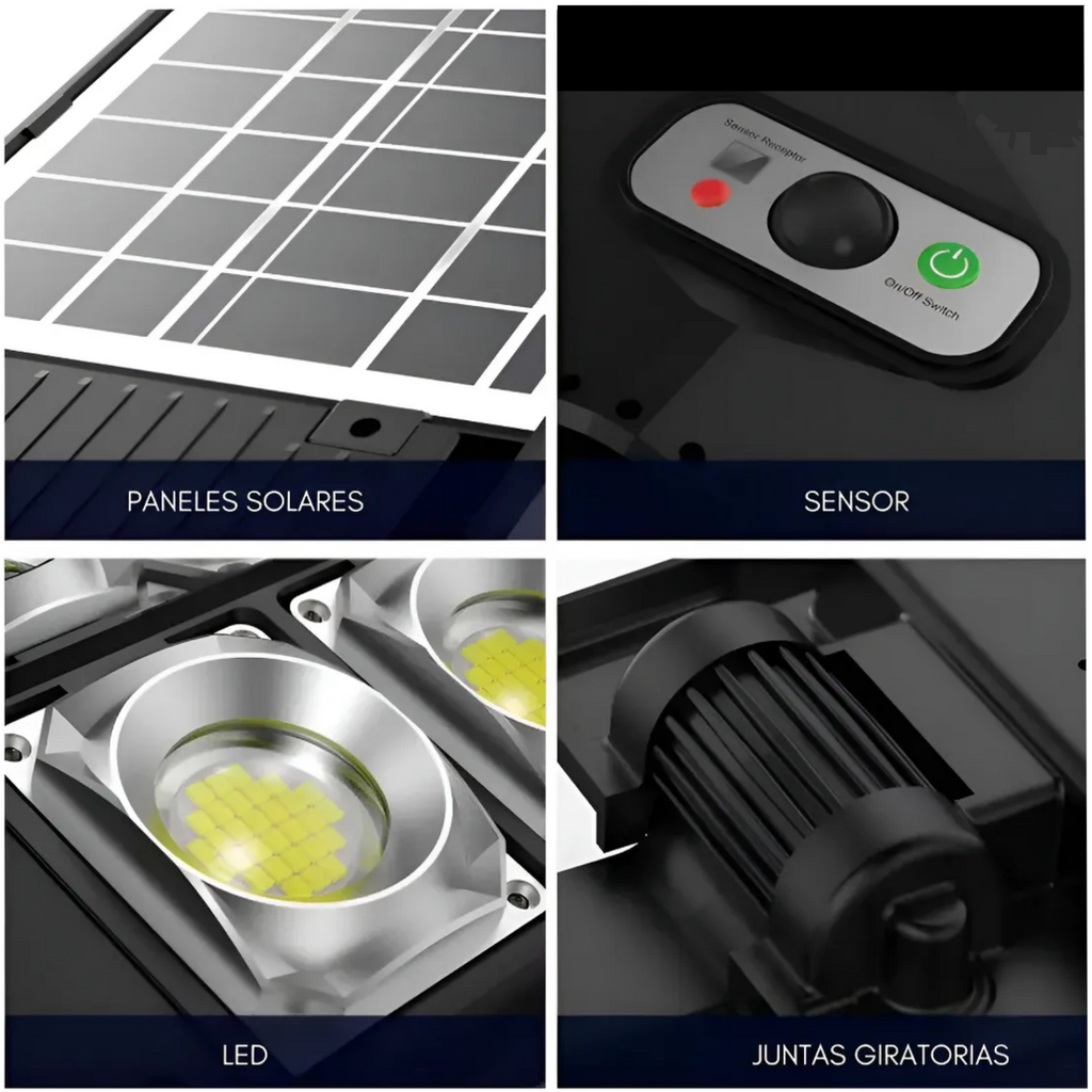 FAROL SOLAR 150W C/SENSOR DE MOV. Y CONTROL REMOTO