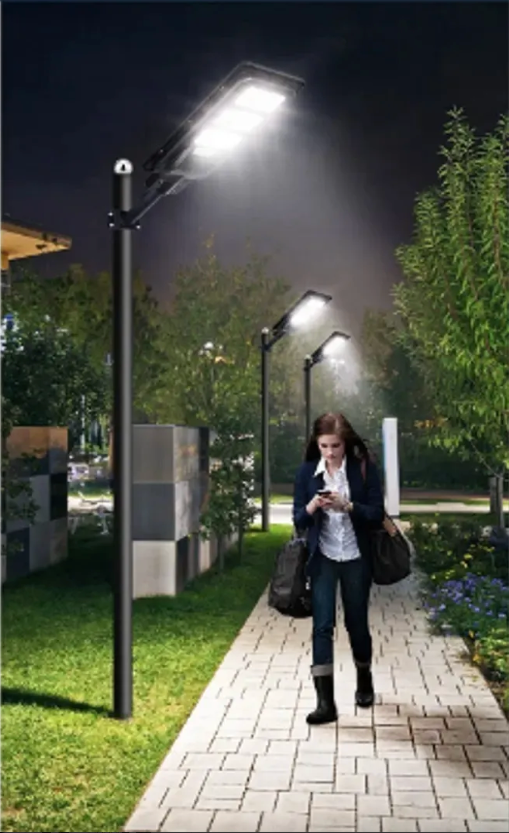 FAROL SOLAR 200W C/SENSOR DE MOV. Y CONTROL REMOTO