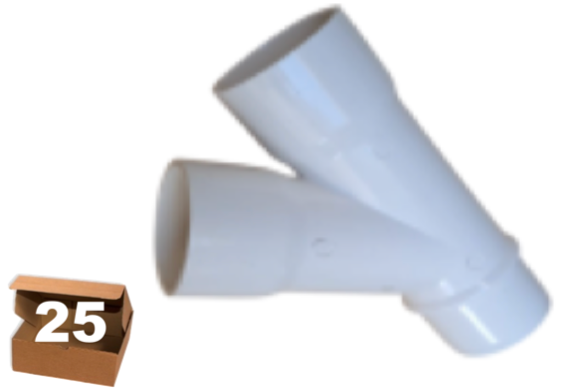 RAMAL Y PVC 45º M/H - 40 mm- 25 unidades