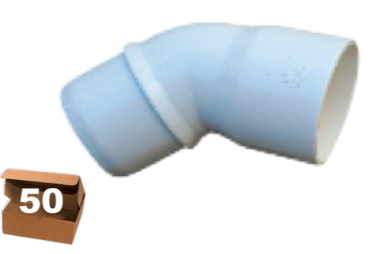 CODO PVC 45º M/H - 40 mm - 50 unidades