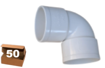 CODO PVC 90º H/H - 50 mm - 50 unidades