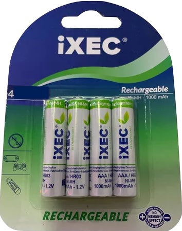 PILA AA RECARGABLE  IXEC - 4 UNIDADES - 1 BLISTER