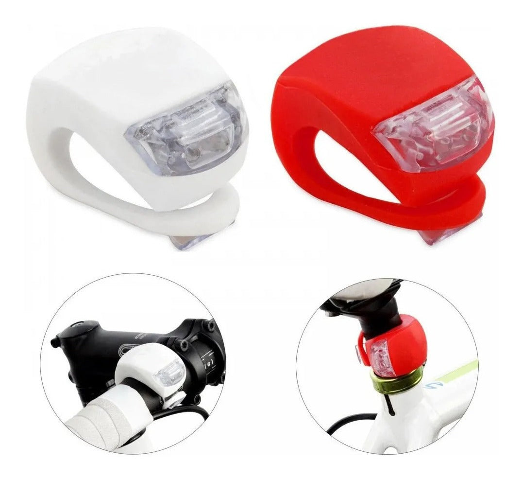 LUZ LED IMPERMEABLE PARA BICI 2 PIEZAS - 12 BLISTER