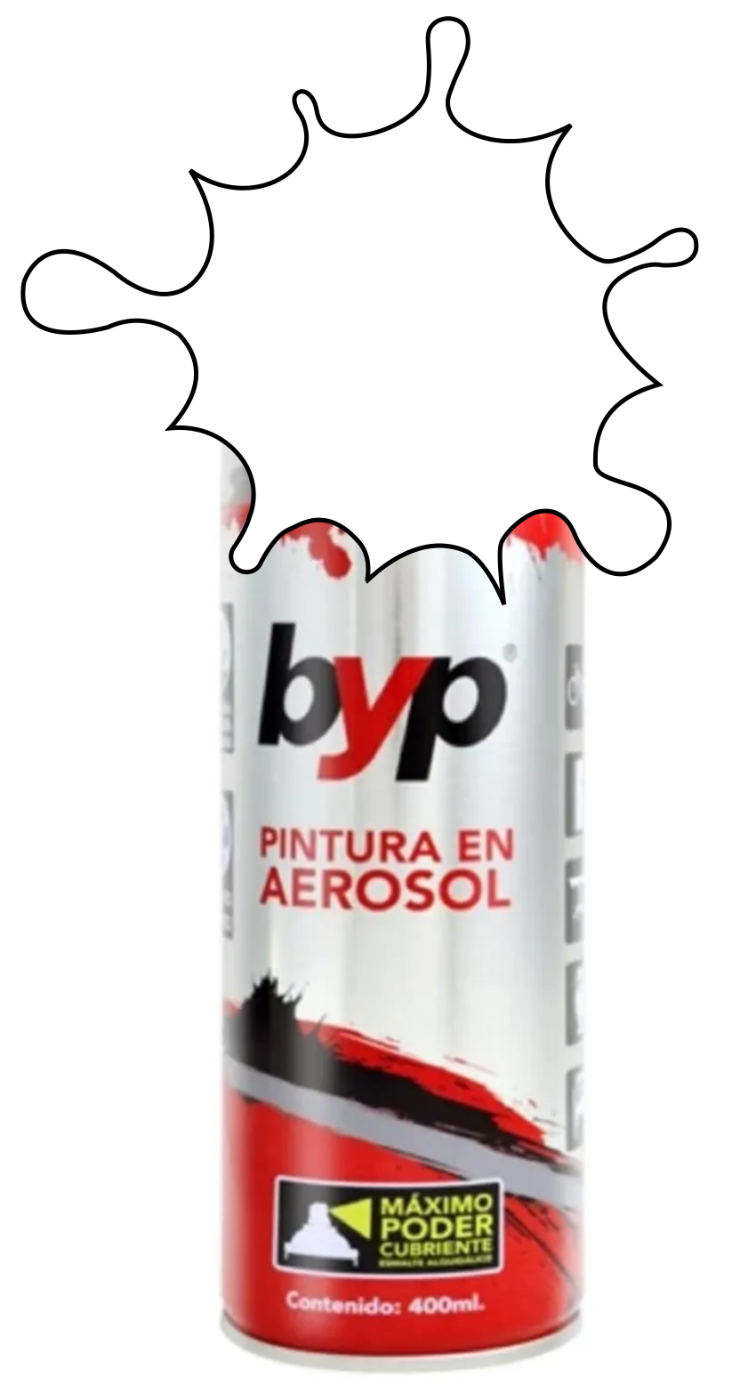 PINTURA BYP AEROSOL 400 ml. - BLANCO SEMI BRILLO