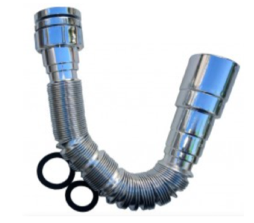 SIFÓN PVC CORRUGADO CROMADO