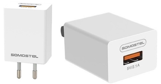 CARGADOR 2.1A USB - SIN CABLE