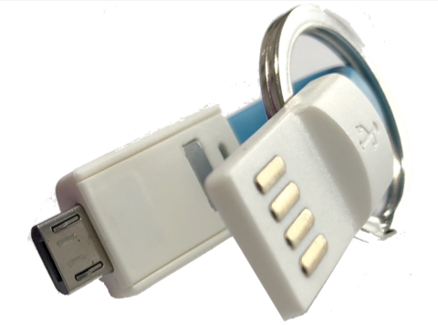CABLE USB A MICRO USB LLAVERO - 6 UNIDADES
