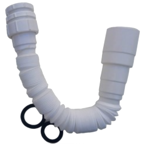 SIFÓN PVC CORRUGADO  BLANCO - 12 unidades