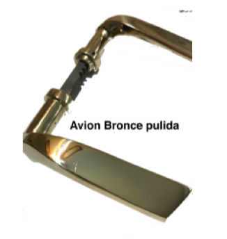 MANIJA AVIÓN - BRONCE NIQUELADO C/CORREDERA - 8 mm IZQUIERDA