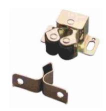 RETÉN DE PUERTA - DOBLE RODILLO - BRONCEADO - 100 UNIDADES