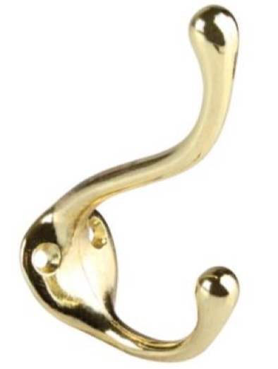 PERCHA DOBLE - BRONCE Nº2 - UNIDAD