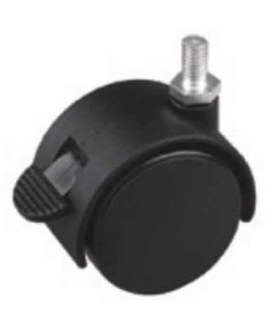 RUEDA GEMELA - CON FRENO - 50 mm - 4 UNIDADES