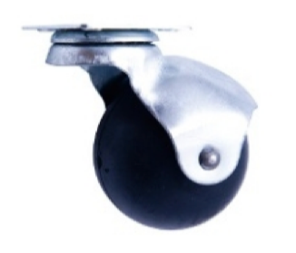 RUEDA BOLA DE GOMA - BASE GIRATORIA- 40mm - 4 UNIDADES