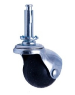 RUEDA BOLA DE GOMA - CON PERNO - 40mm - 4 UNIDADES