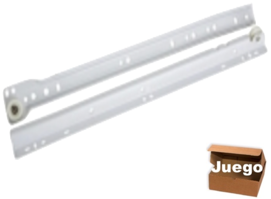 CORREDERA BLANCA ESTÁNDAR 450 mm - JUEGO