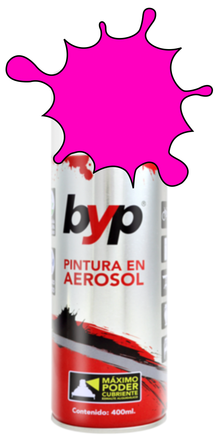 PINTURA BYP AEROSOL 400 ml. - ROSA 1002 - FLOURESCENTE