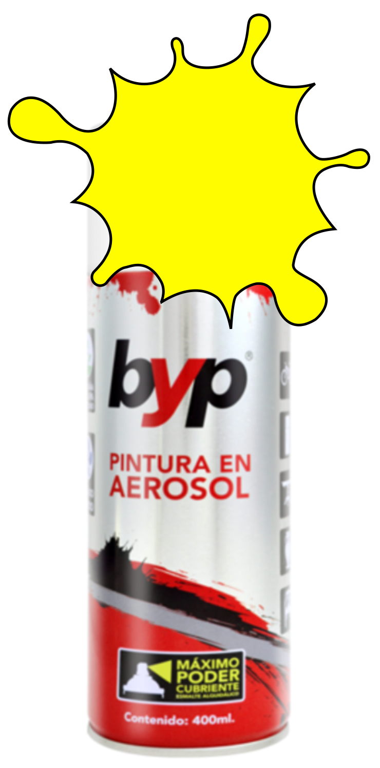 PINTURA BYP AEROSOL 400 ml. - AMARILLO 1005 - FLOURESCENTE