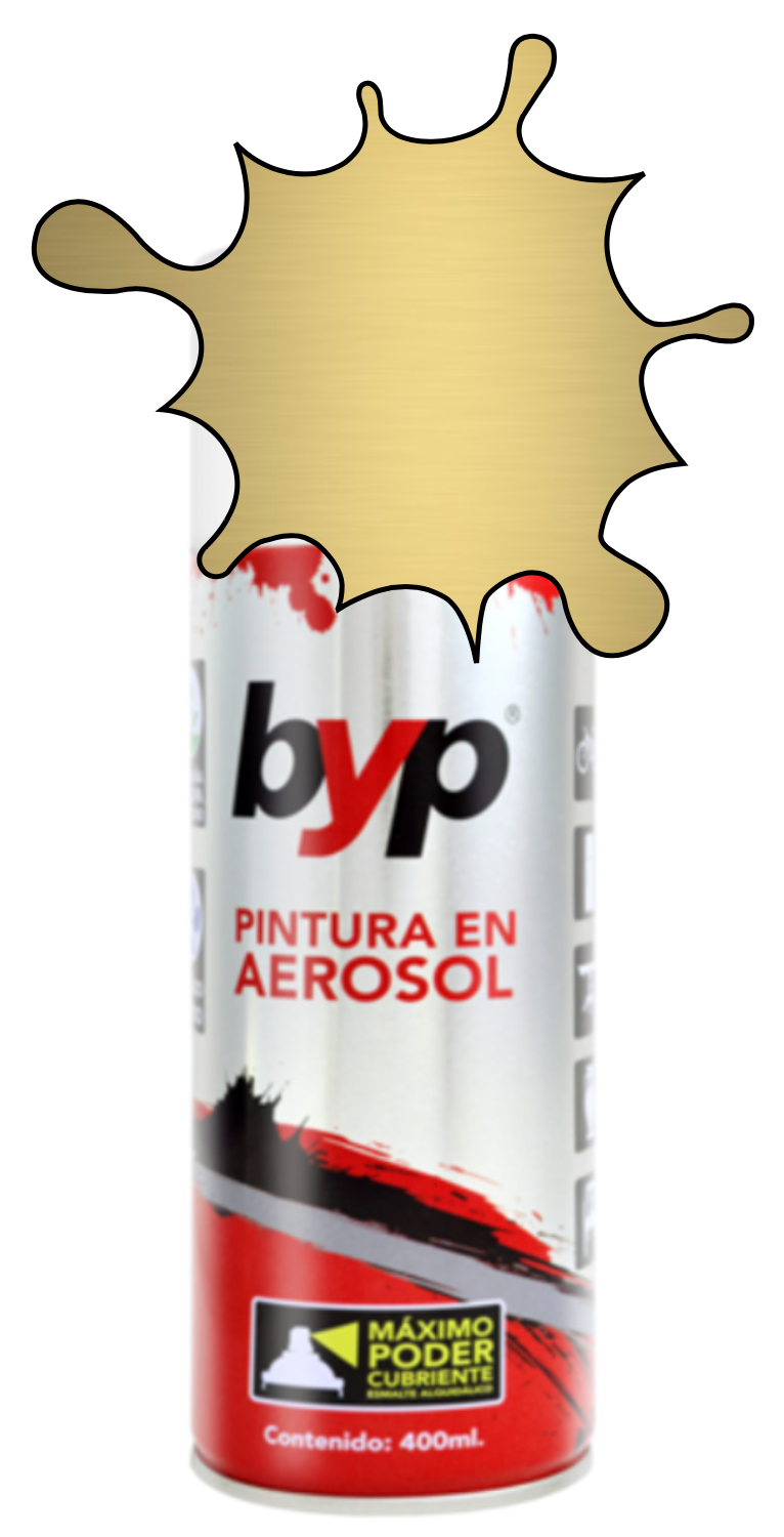 PINTURA BYP AEROSOL 400 ml. - ORO 18K 188 - METALICA