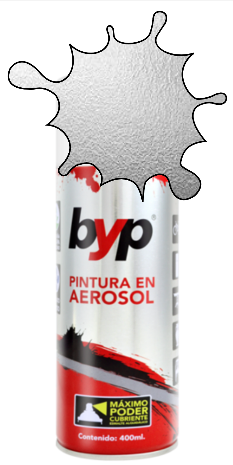 PINTURA BYP AEROSOL 400 ml. - CROMO 318 - METALICA