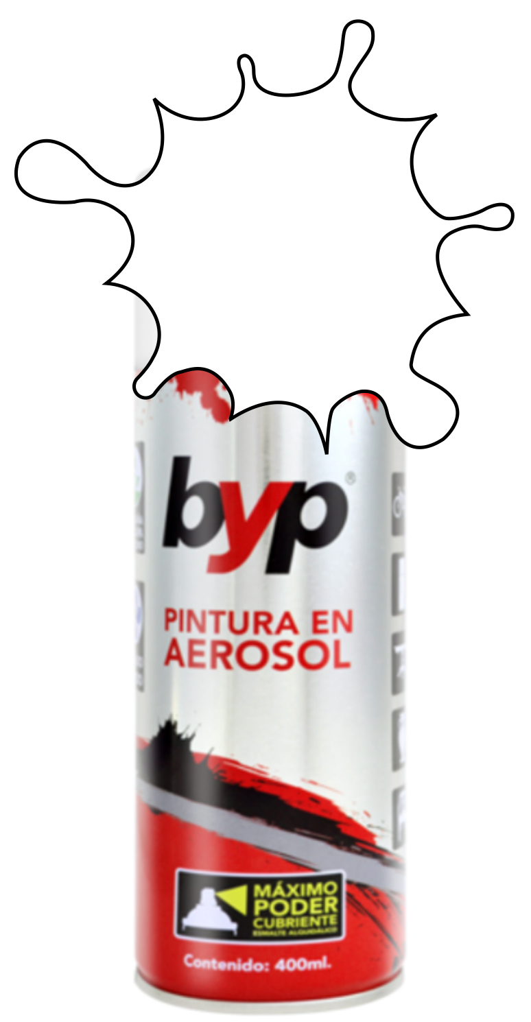 PINTURA BYP AEROSOL 400 ml. - BLANCO MATE 1007