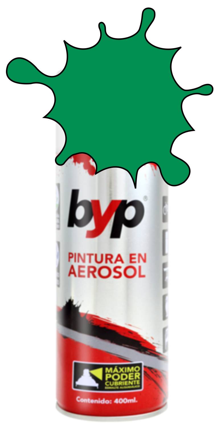 PINTURA BYP AEROSOL 400 ml. - VERDE OSCURO 77