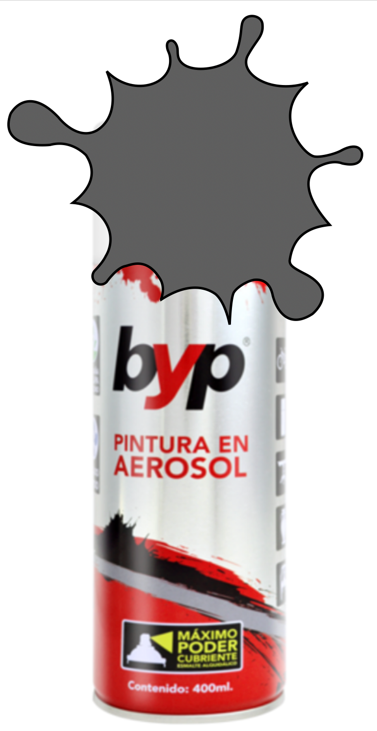 PINTURA BYP AEROSOL 400 ml. - GRIS MAQUINA 22