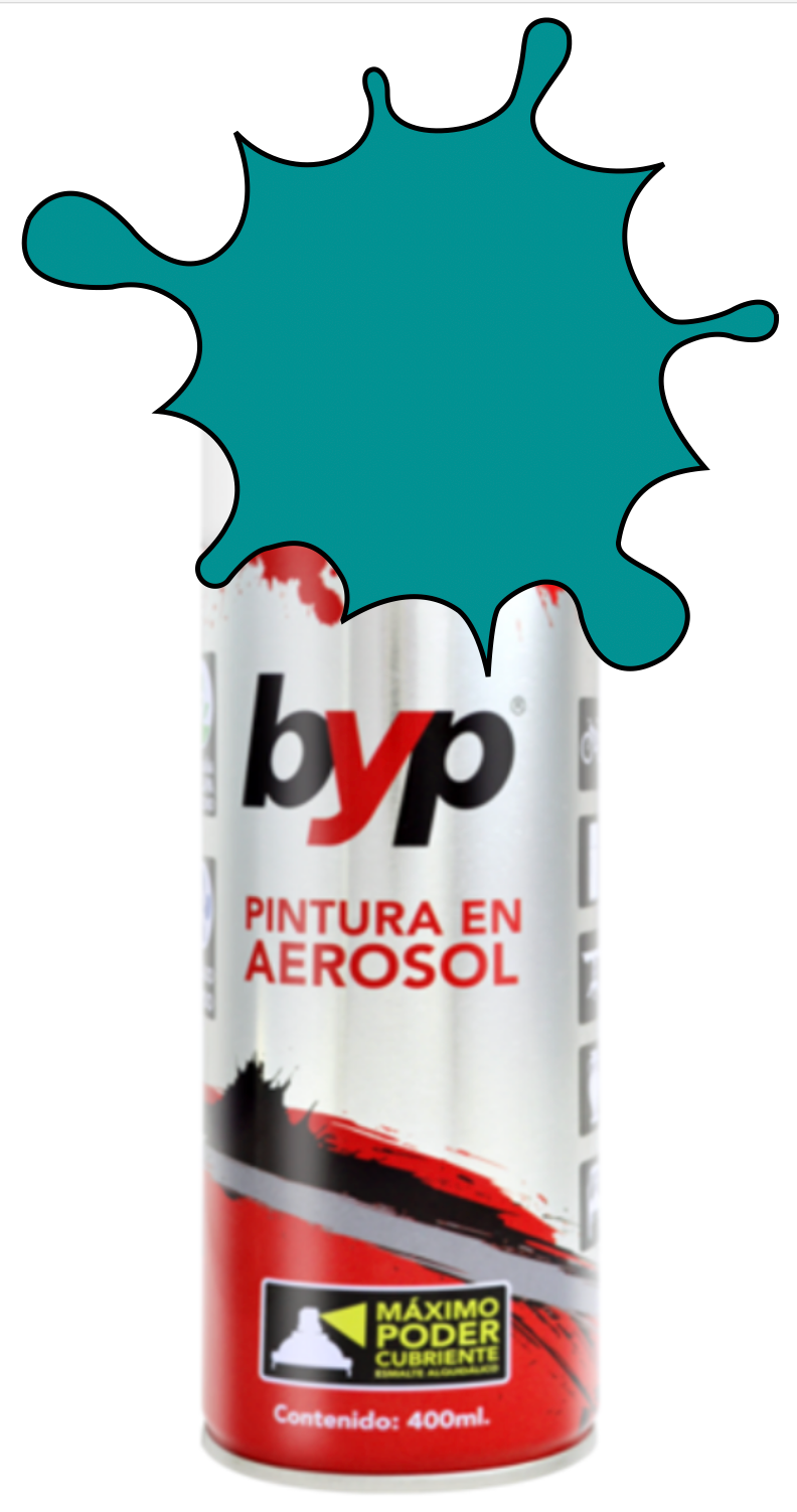 PINTURA BYP AEROSOL 400 ml. - VERDE TOTAL PANTONE 322 C