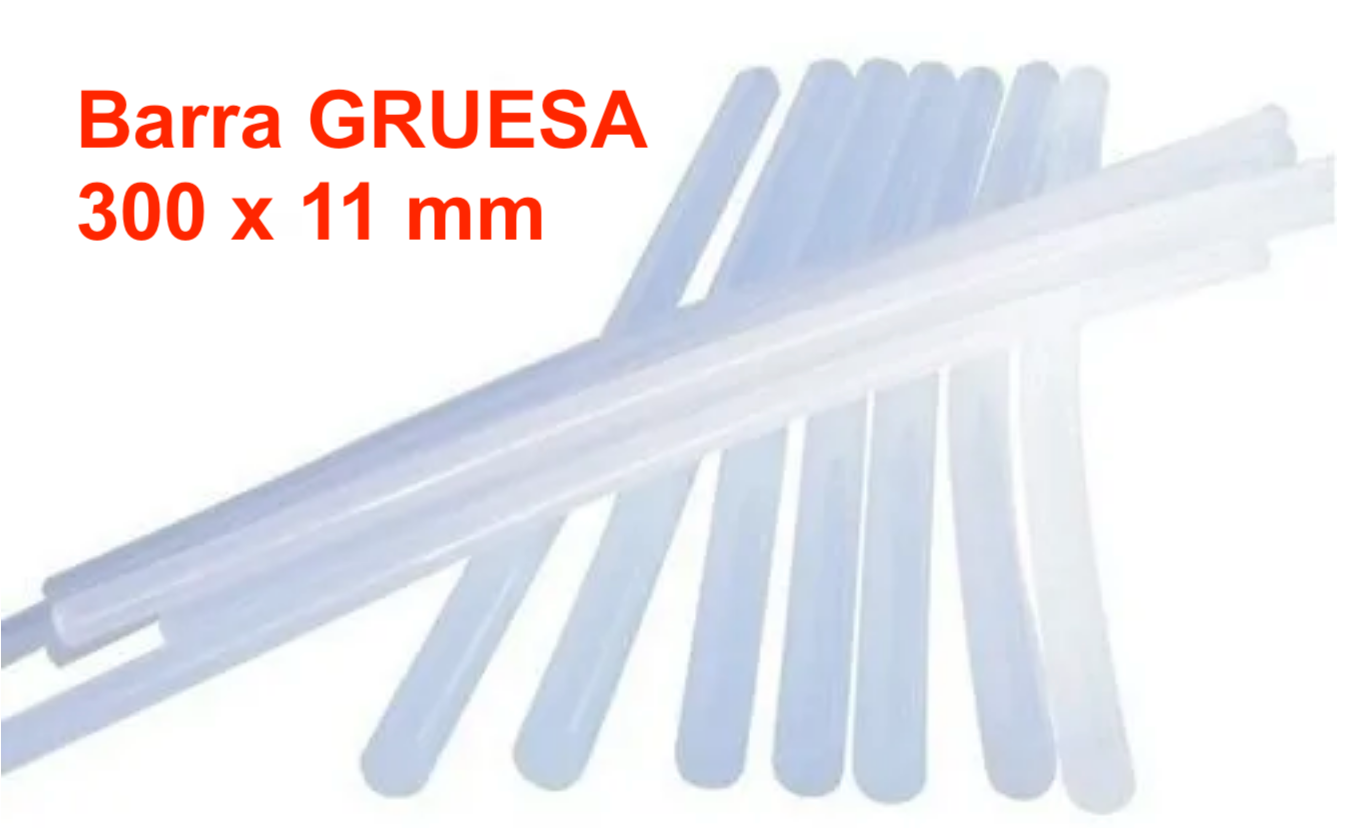 BARRA DE SILICONA GRUESA TRANSPARENTE