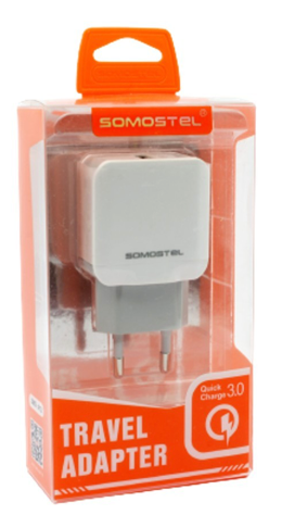 CARGADOR 3.0A USB - SIN CABLE