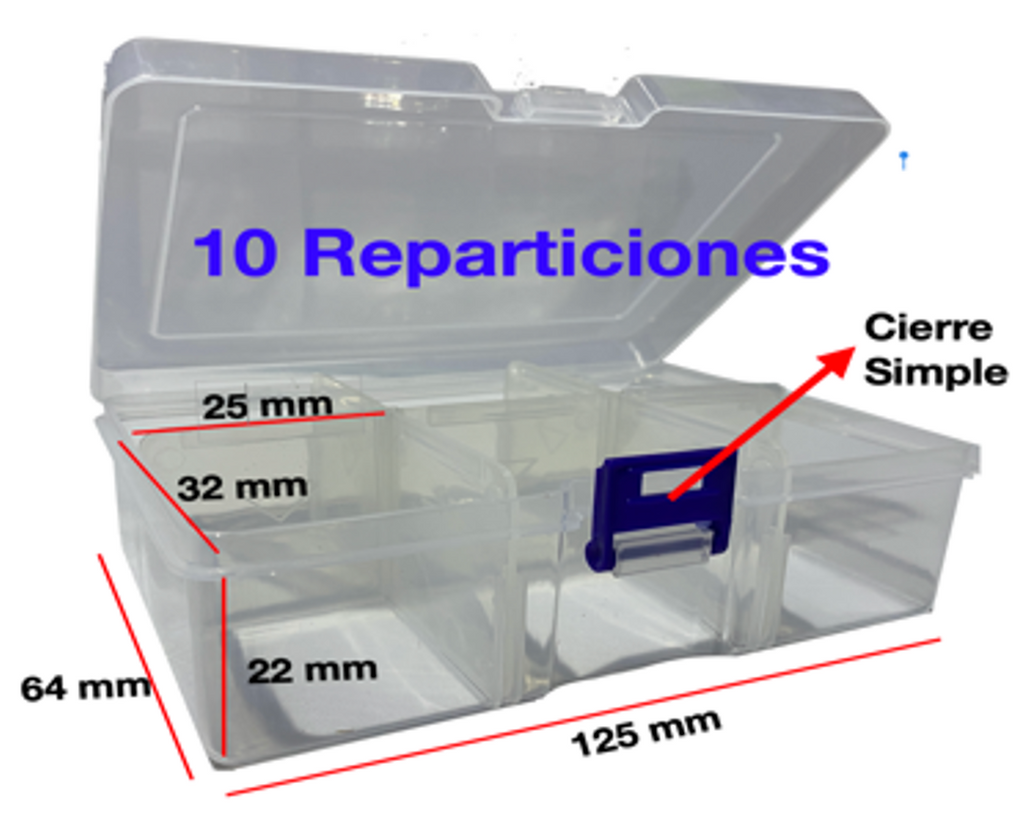 ORGANIZADOR TRANSPARENTE - 10 REPARTICIONES