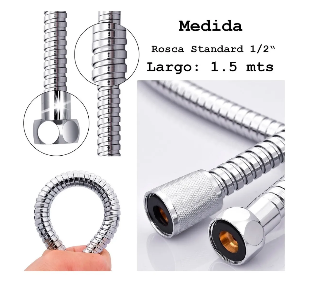 MANGUERA DE DUCHA FLEXIBLE - 1,5 mts.